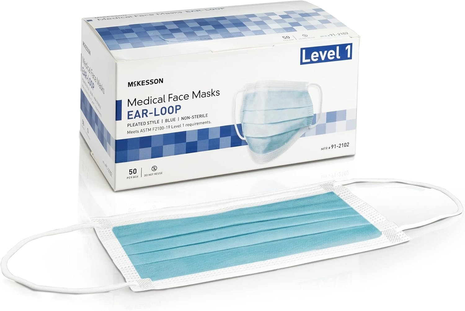 McKesson Procedure Mask Pleated 91-2102