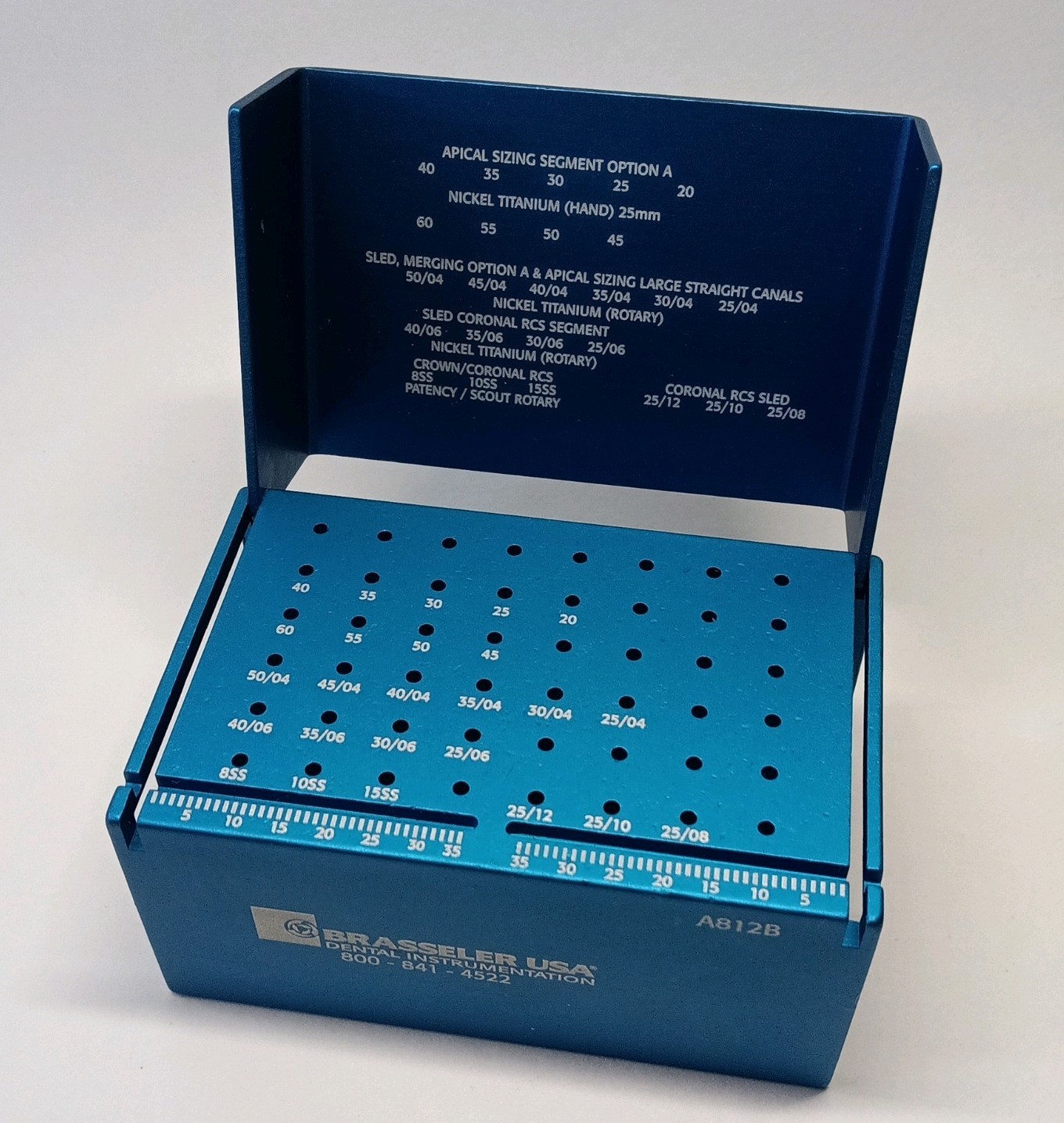 Brasseler USA Endodontic Cleaning Shaping Kit Aluminum Block UT A812B, used