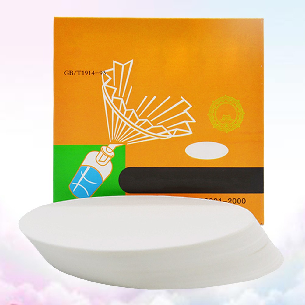 Premium Qualitative Filter Paper for Lab Use White Cotton Pulp 1 Box 100pcs 15cm