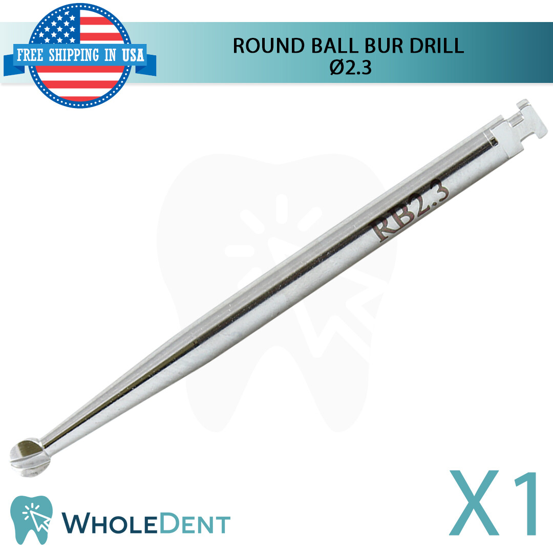 Sur gical Round Ball Bur Drill Ø2.3mm External Irrig ation Dental Im plant Tool