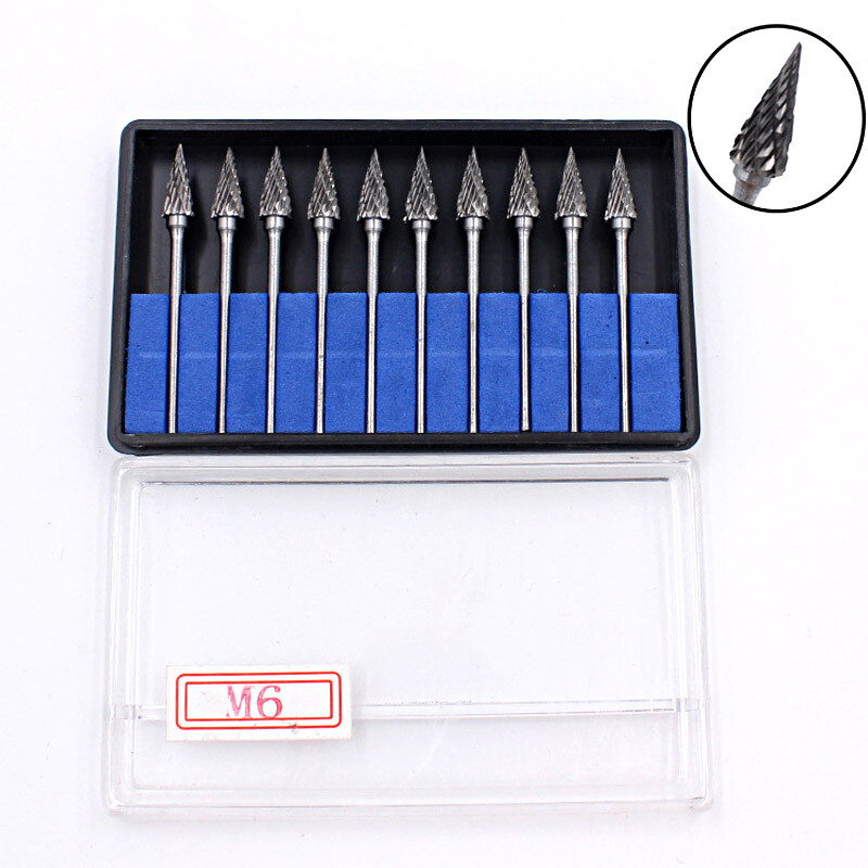 10/20Pcs Dental Lab Burs Tungsten Carbide Polishing & Finishing Drills 2.35mm HP