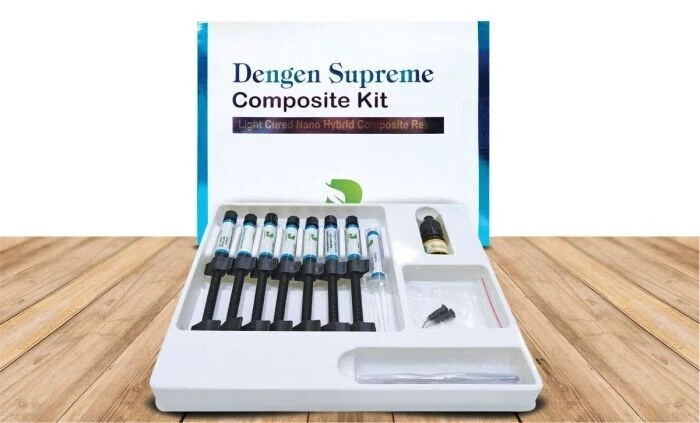 Dental SUPREME Light Cured NANO HYBRID Resin 7 Composite Bonding & Etch Kit