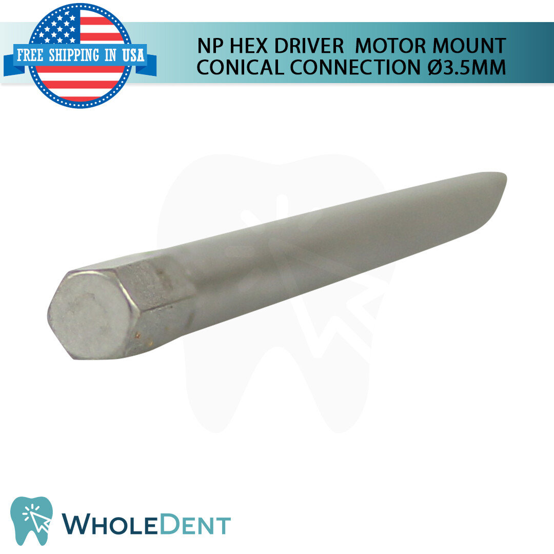 1X NP Conical Connection Motor Mount Hex Driver 2.25mm Low Speed Dental