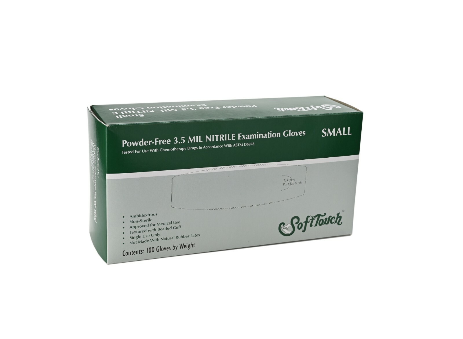 SoftTouch Powder-Free 3.5 Mil Nitrile Exam Gloves