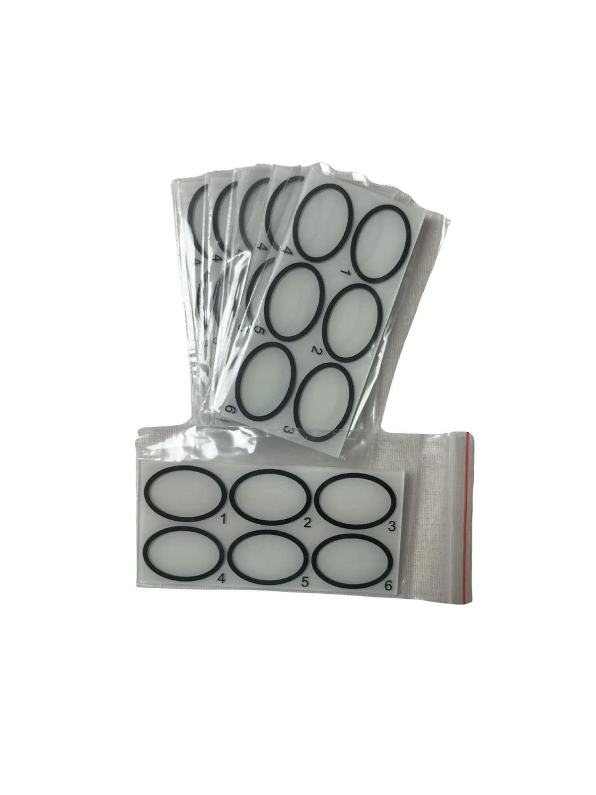 10 Glass Agglutination Slides 52x108mm 6-Ring Ground Edge Lab | Black |10/PK