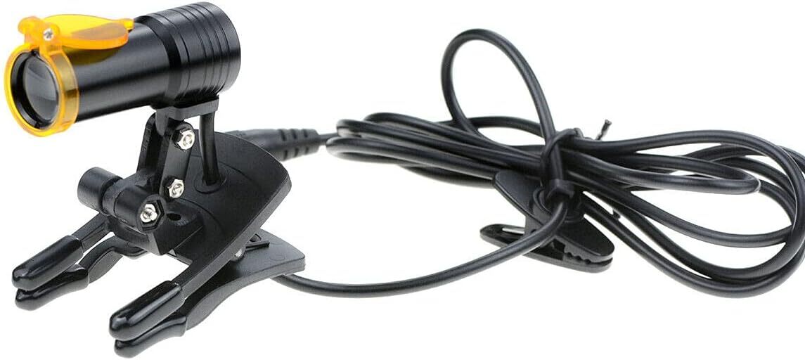Surgical Dental 5W LED Headlight Lamp with Filter without Battery for Loupes US