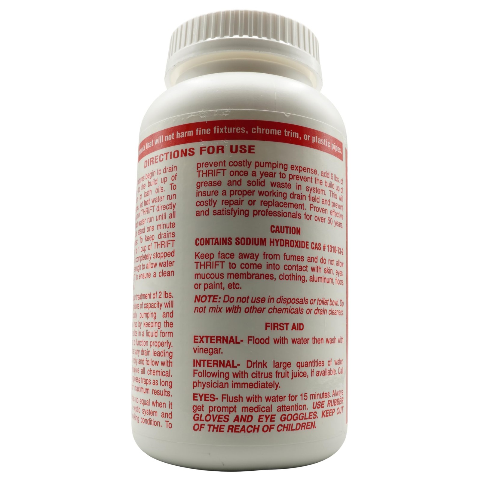 Thrift T-100 Alkaline Based 1-Pound Granular Drain 1 Pound (Pack of 1), Red