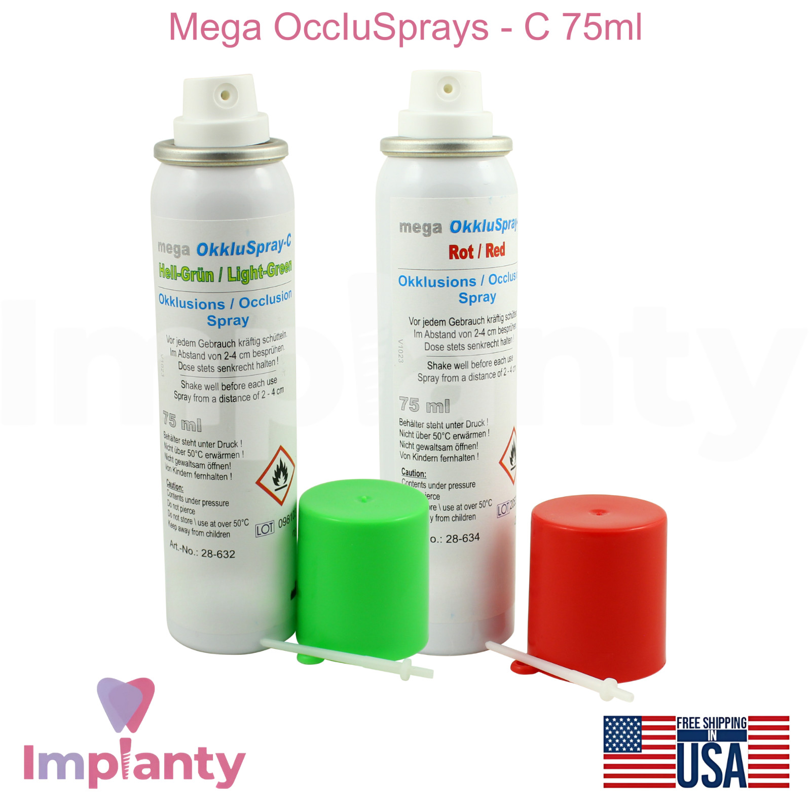 Mega OccIuSprays C 75ml Bite Adjustment Dental Indicator Spray Red/Green