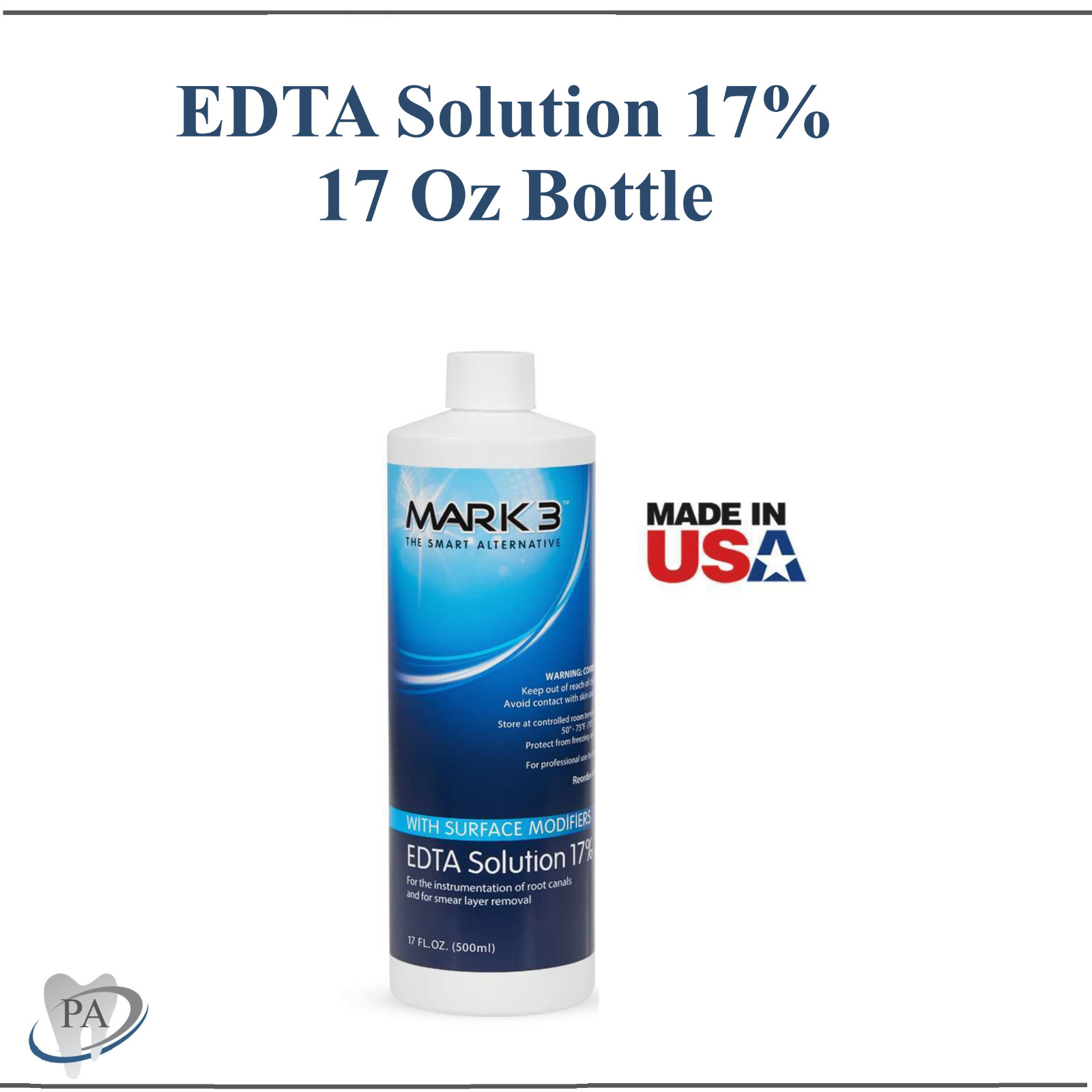 Dental EDTA Solution 17% with Surface Modifiers For Root Canal 17oz/Pk Mark3