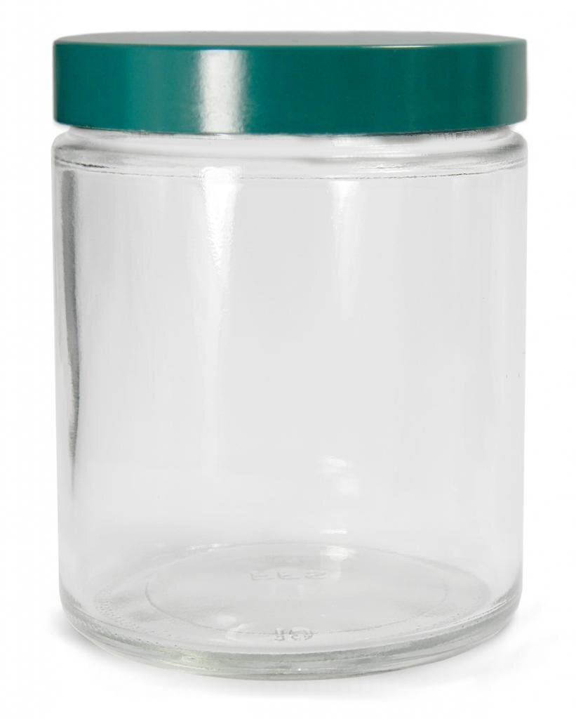 Qorpak GLC-01692 Clear Glass Round 480mL Type III Straight Sided Jar with