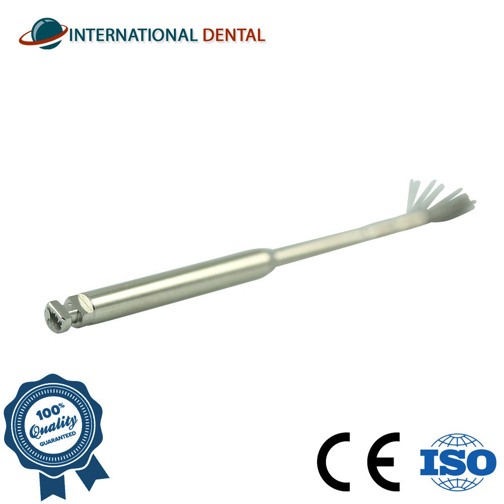 Dental Fixture Surface Threads Cleaning Brush With Titanium Bristles Regular