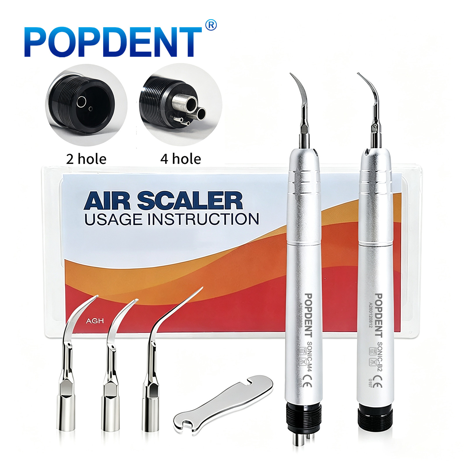 NSK Style Dental Ultrasonic Air Perio Scaler Handpiece Hygienist W 3Tips POPDENT