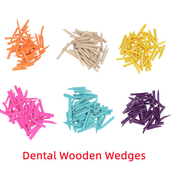 50-500Pc Dental Disposable Wooden Wedges Restoration Interdental Contoured Wedge