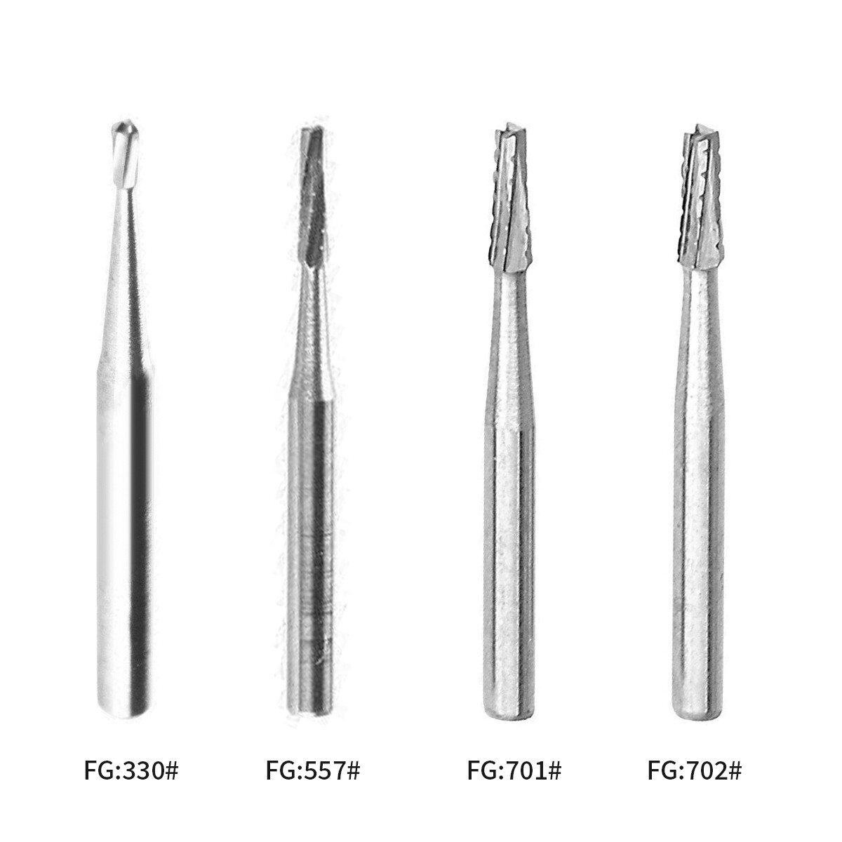 10pcs/1Pack Dental Tungsten Carbide Drill Burs FG Bur for High Handpiece 4types