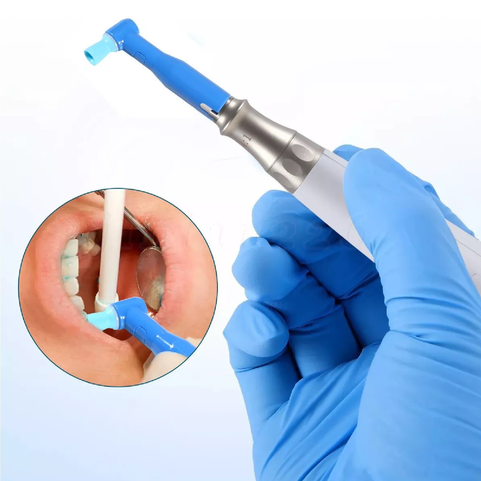 100 pcs Dental Disposable Prophy Angles soft 105° angle -Latex Free blue USA