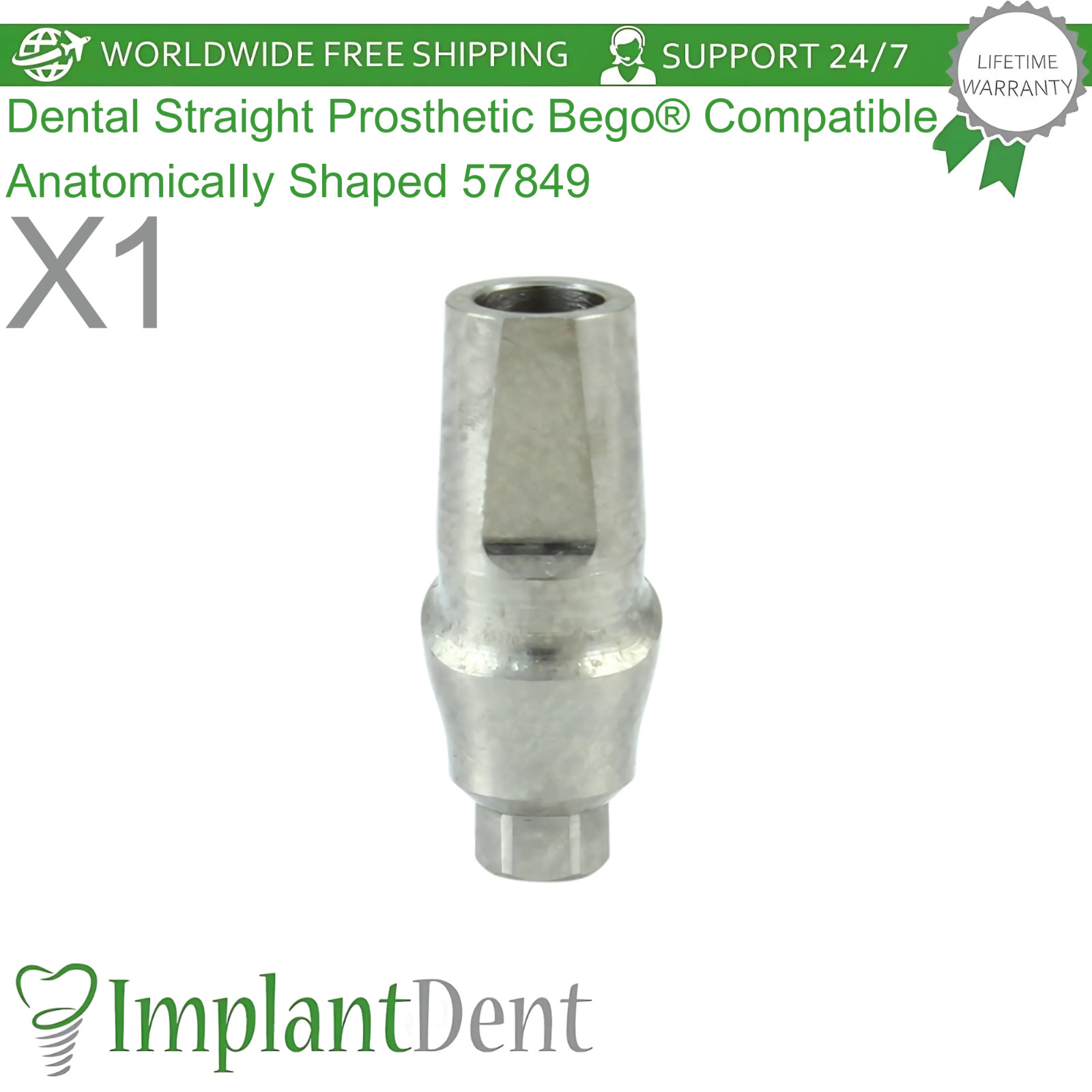 Dental Straight Prosthetic Bego® Compatible AnatomicaIIy Shaped 57849 Ø4.1mm