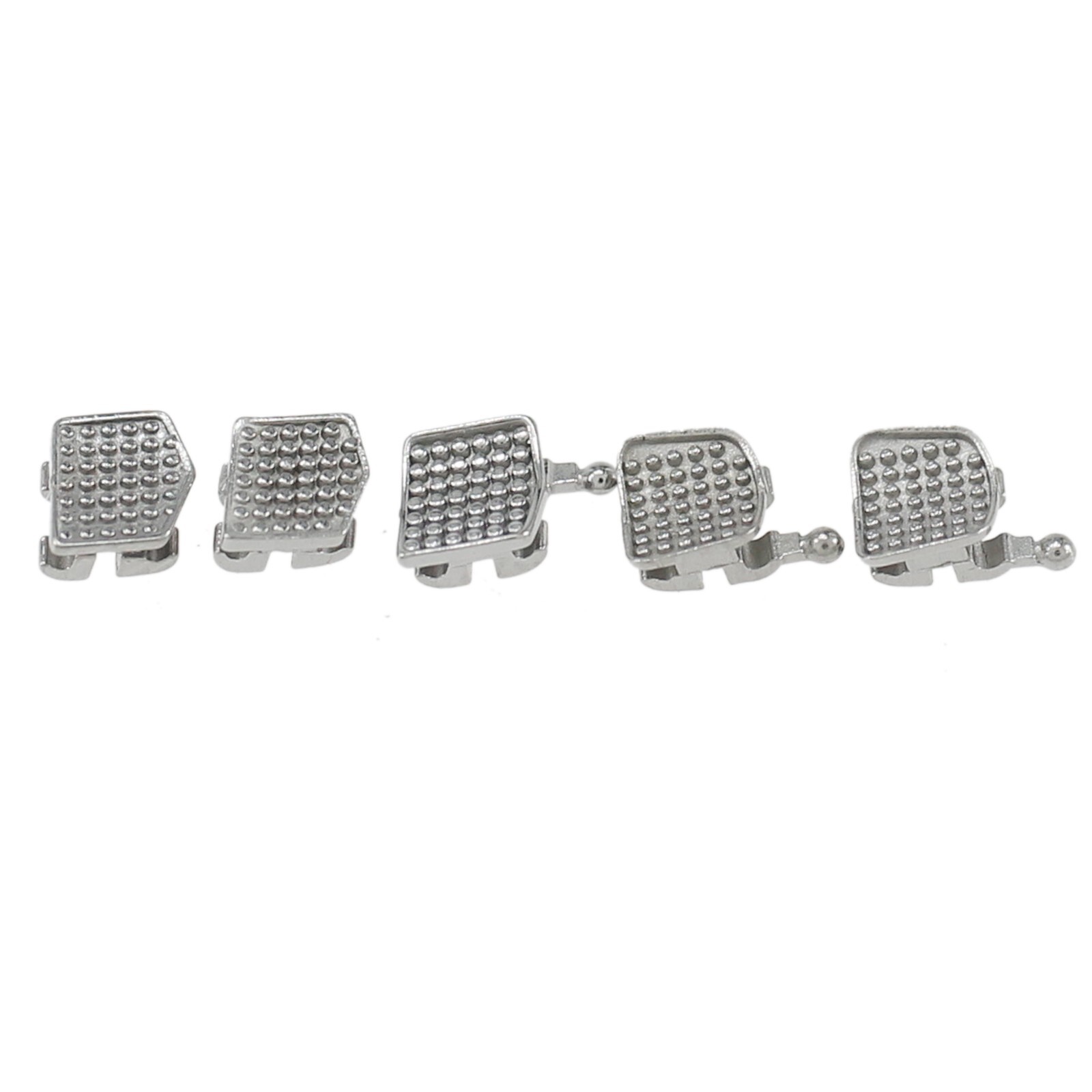 Dental Orthodontic Brackets Brace Metal Mini MIM Roth MBT 022 Slot 345 Hooks 5-5
