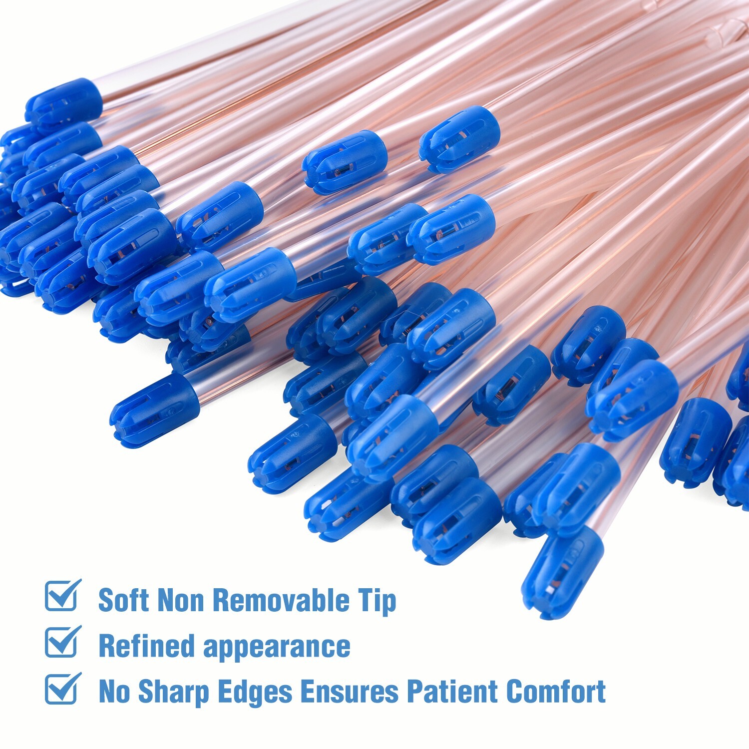 100pcs/bag Clear/Blue Disposable Dental Saliva Ejector Evacuation Suction Head
