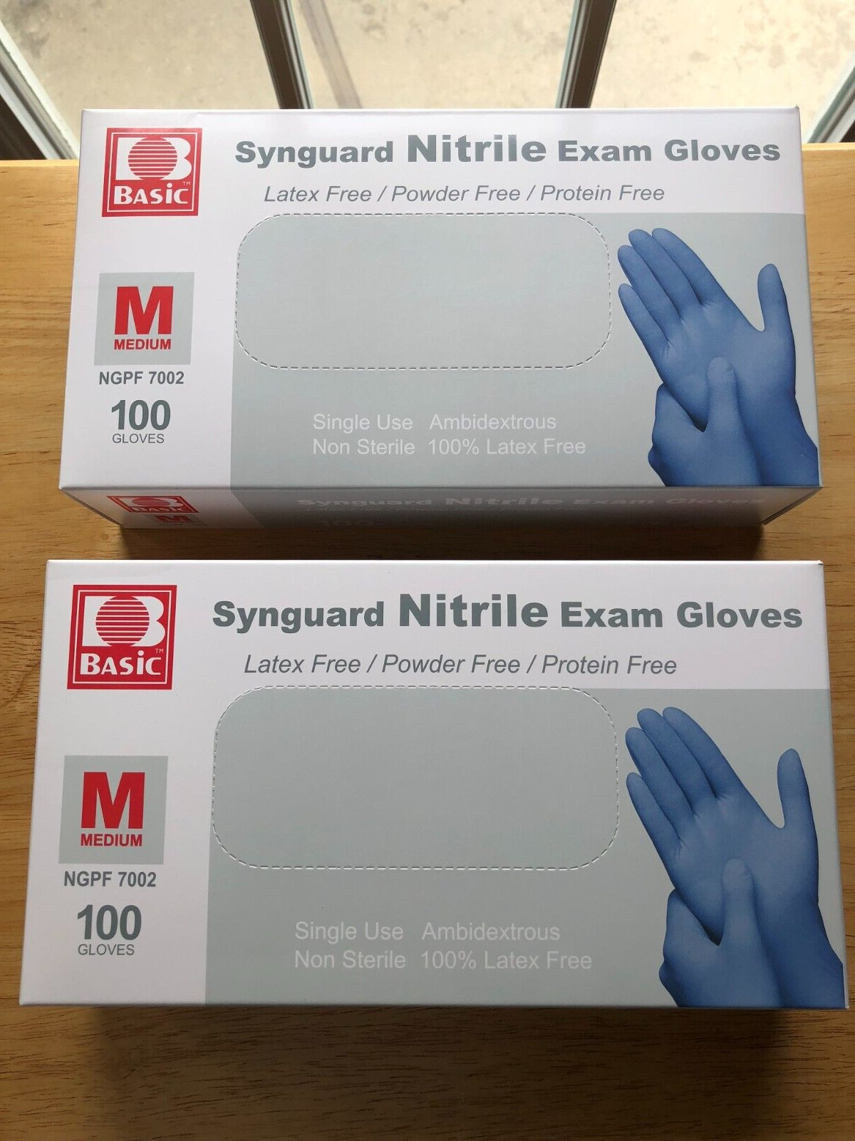 Basic Synguard Nitrile Exam Gloves 2 Boxes Medium