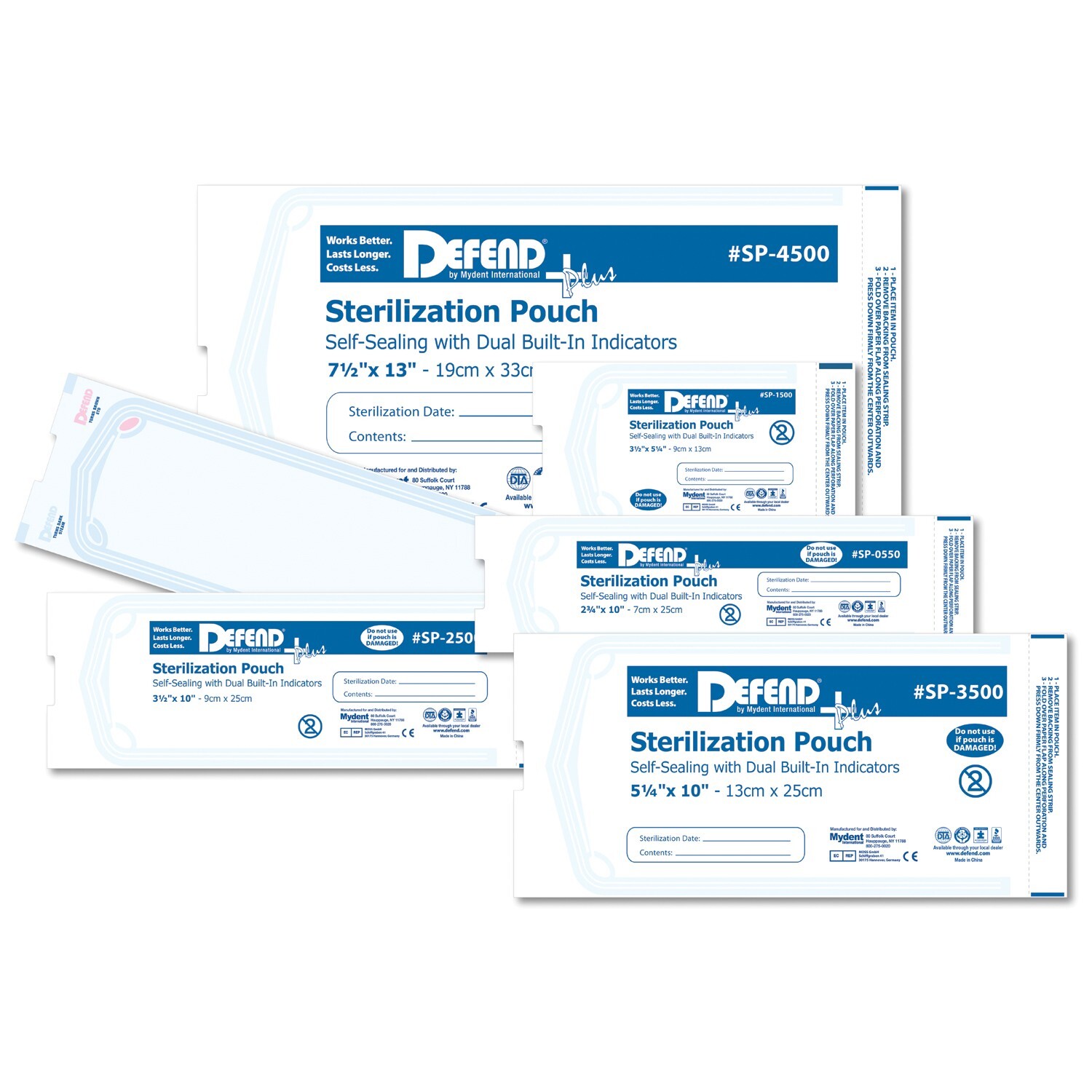 DEFEND LOC Self-Seal Sterilization Pouch 3.5″ X 10″ (200/BX)