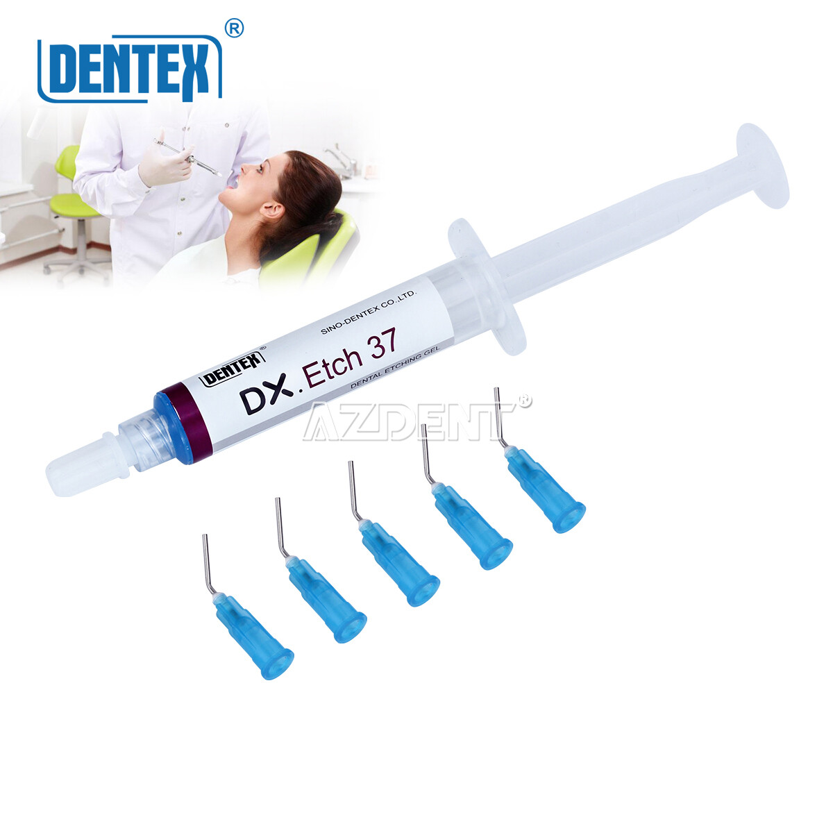 Dental Light Cure 37id Etching Gel Silica Blue Gel F Enamel&Dentin DENTEX