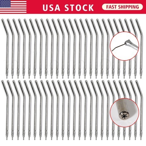 50PCS Dental Disposable Spray Nozzles Tips for 3-Way Air Water Syringe