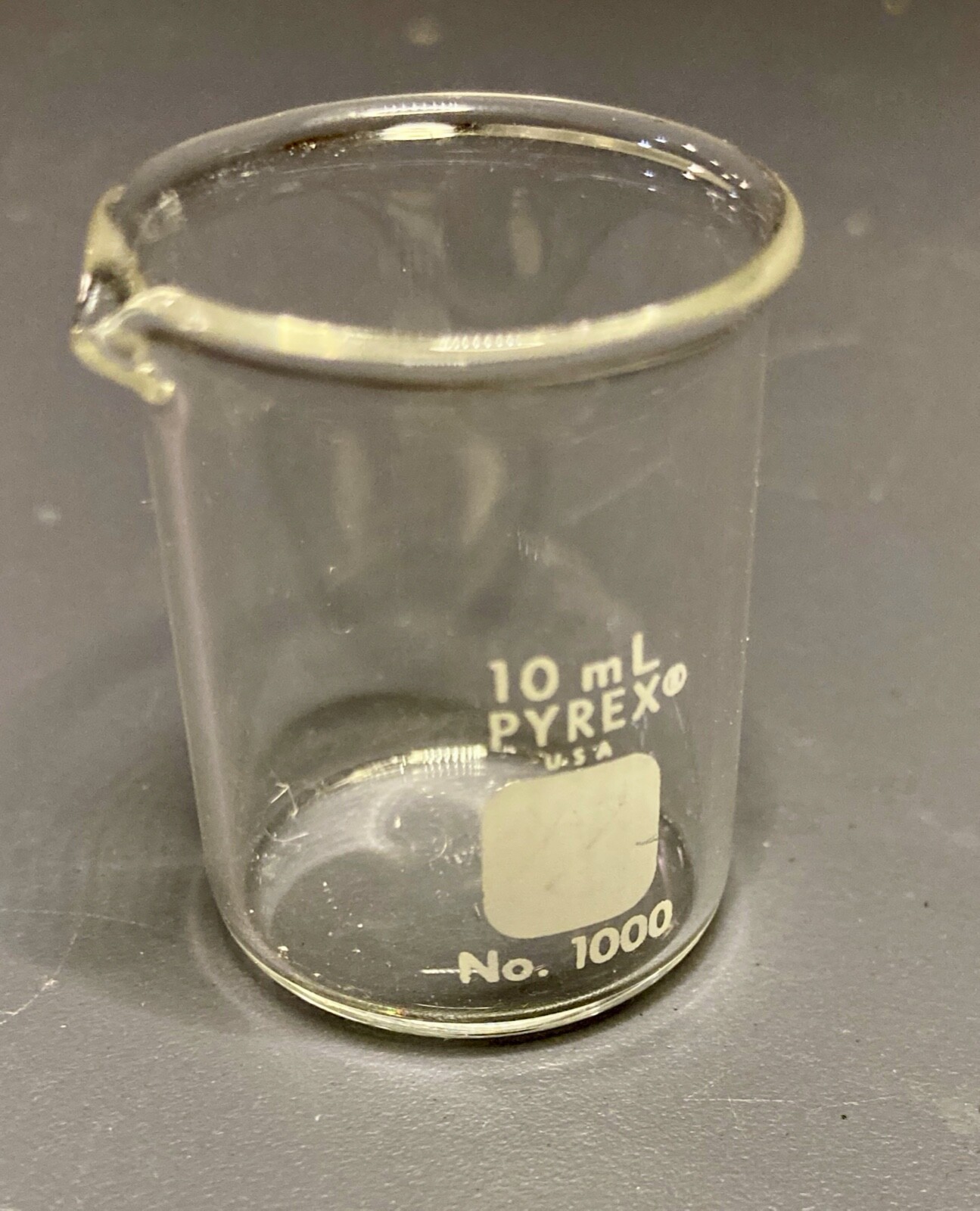 Pyrex Glass Griffin Beakers, Low Form, Measuring 10mL (No. 1000) (8 Pieces)