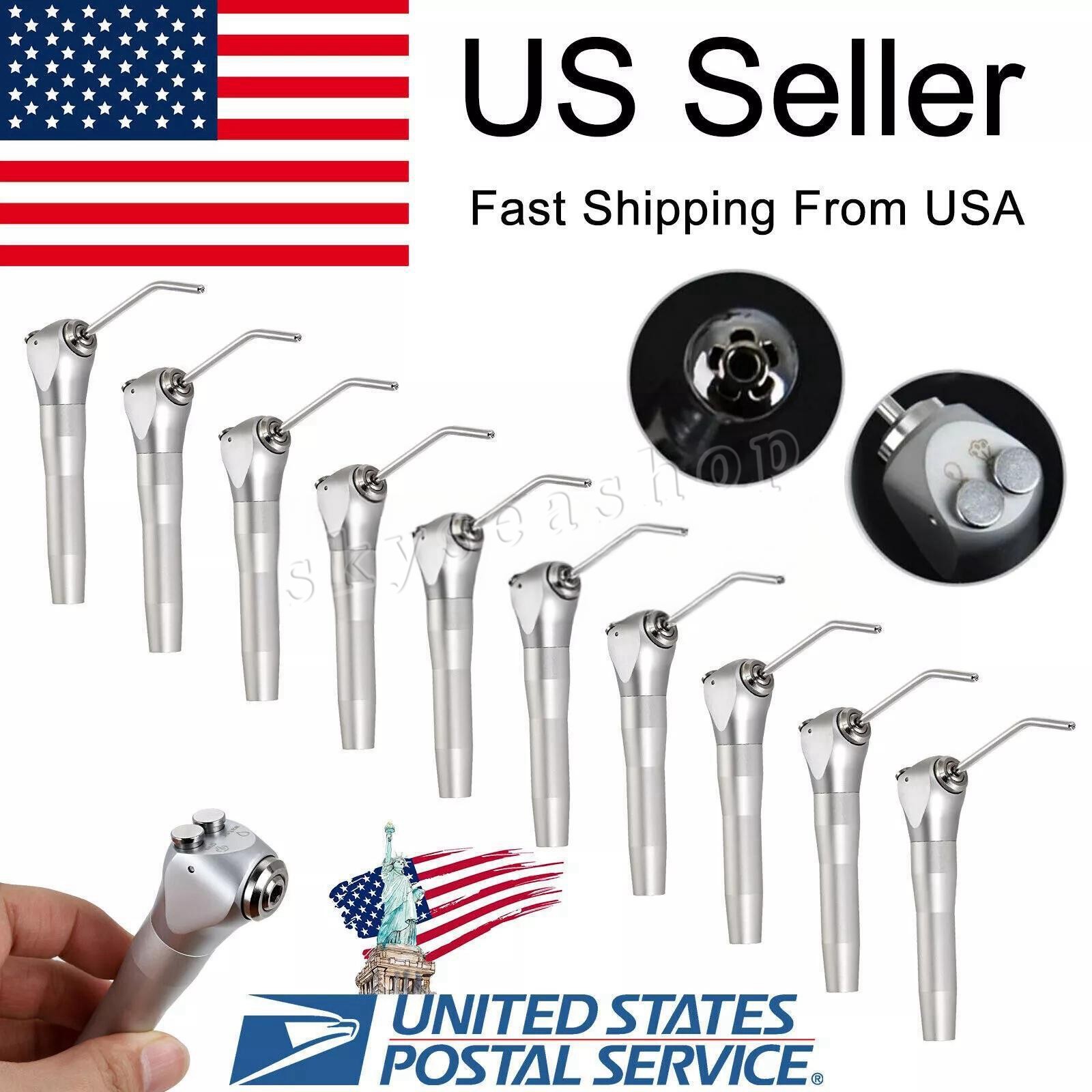 10X Dental Air Water Spray Triple Syringe 3 Way Handpiece w/ Nozzles/Tips/Tubes