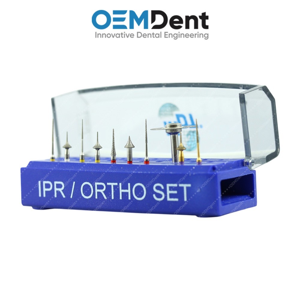 MDT IPR Bur & Disc Set Diamond Reduction Kit FG Shank Gauges Case