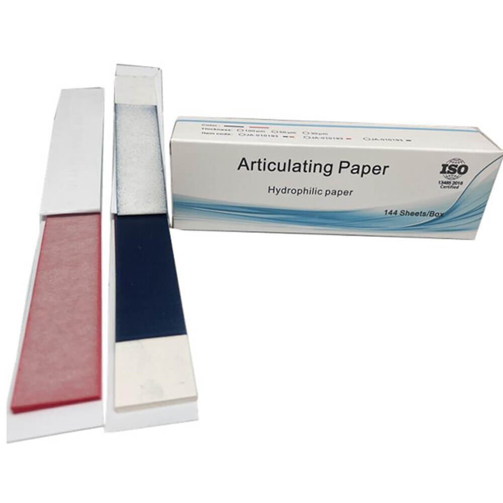 Dental blue-red Thin Stripes Articulating Paper 144pcs