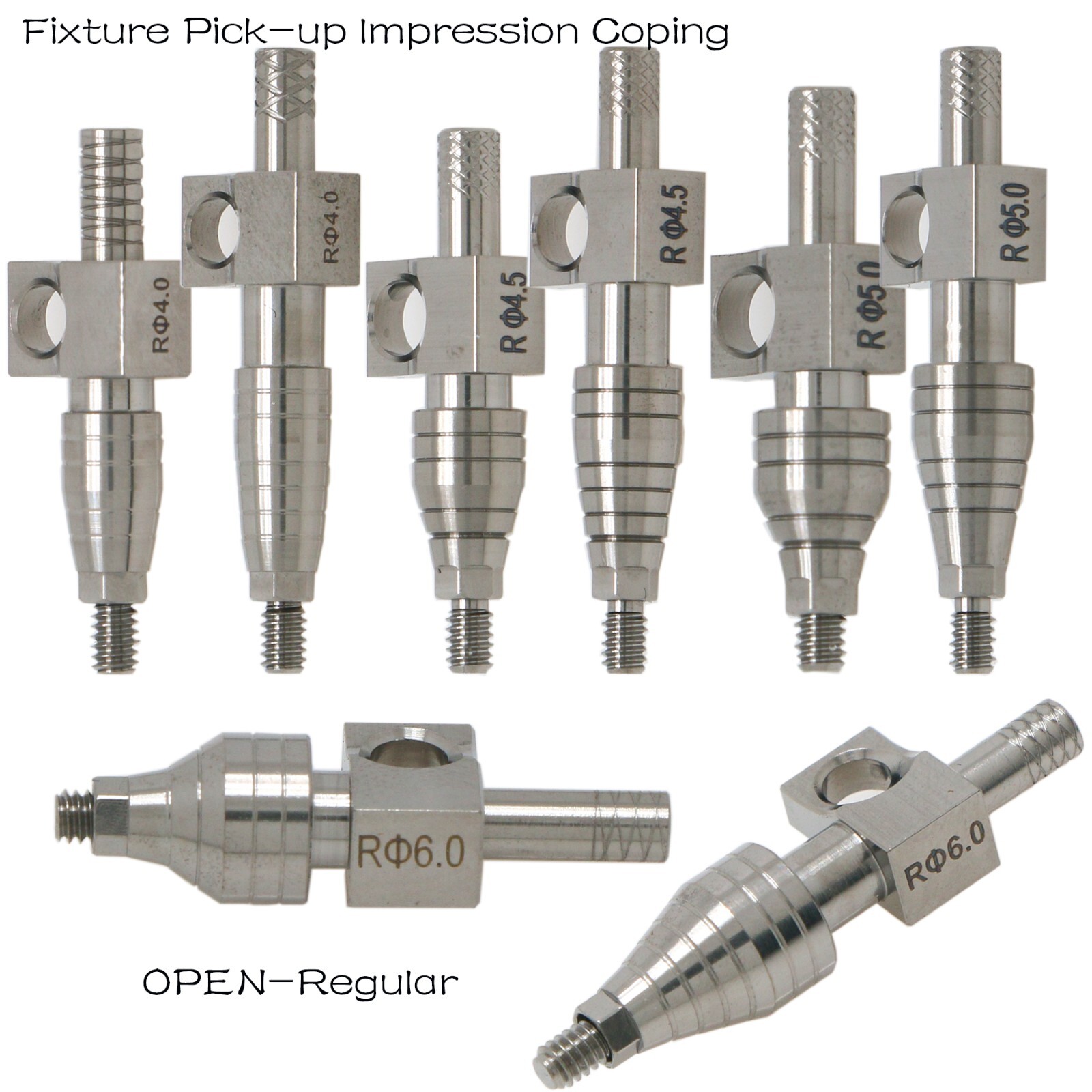 Mini/Regular Open Closed Tray Impressions Coping Analog Scan Body For Hiossen ET