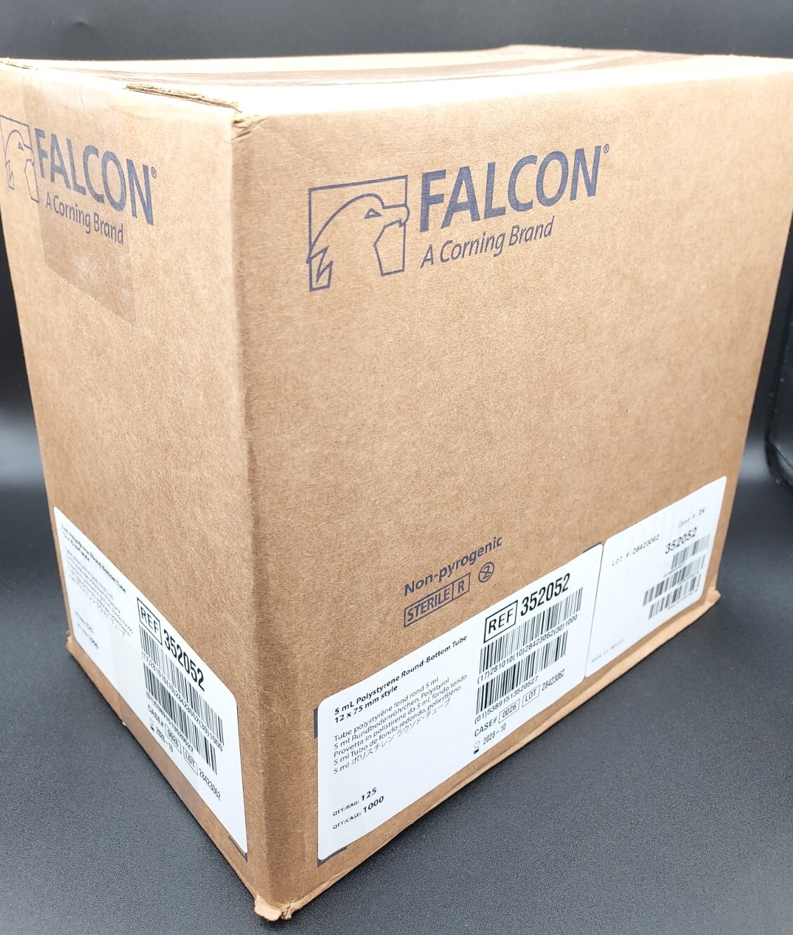 Falcon #352052 5 mL Round-Bottom Test Tube, Sterile NO Cap *1,000/Case* Sealed