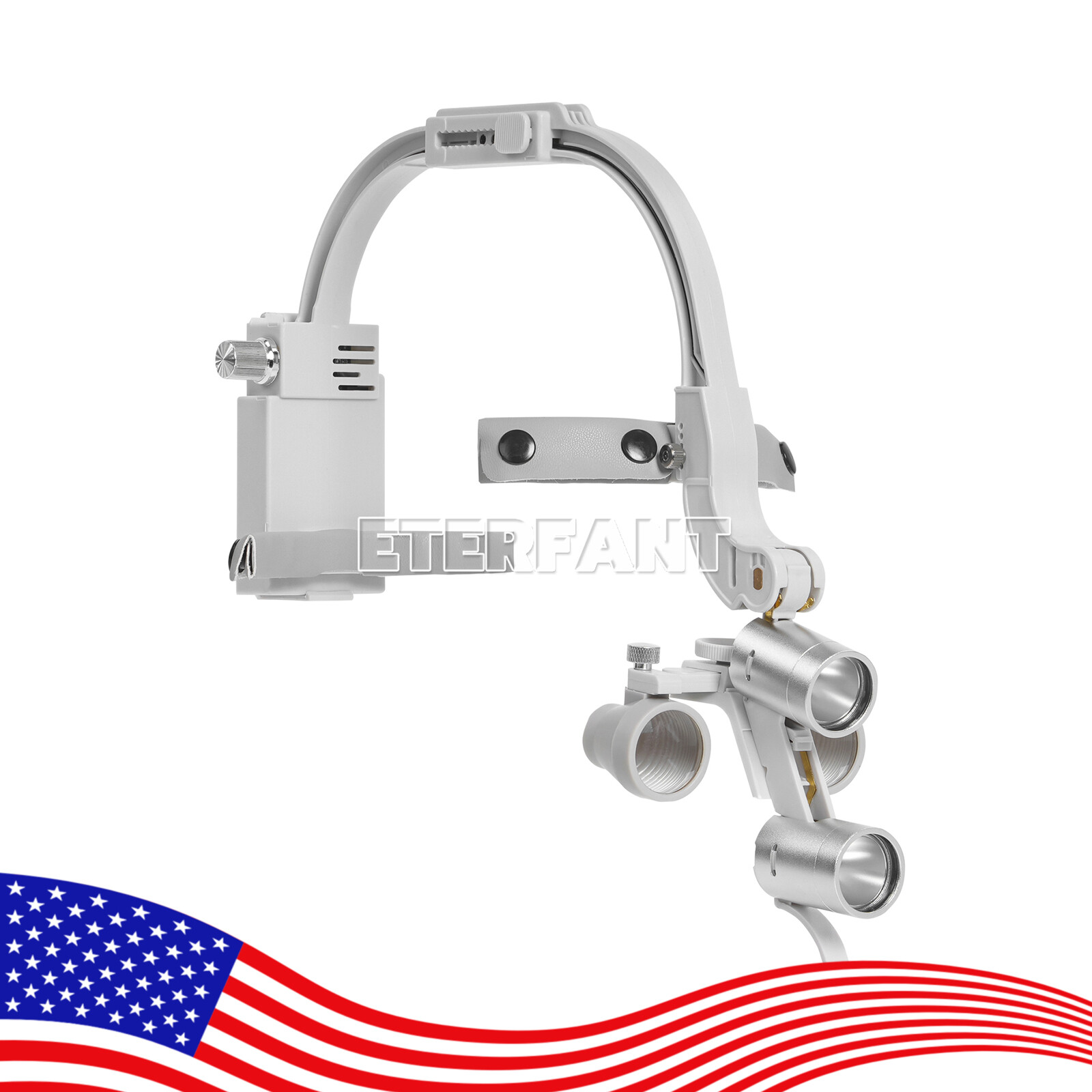 5W LED Dental 3.5X Headband Binocular Loupes/Lightweight Silicone Headlamp