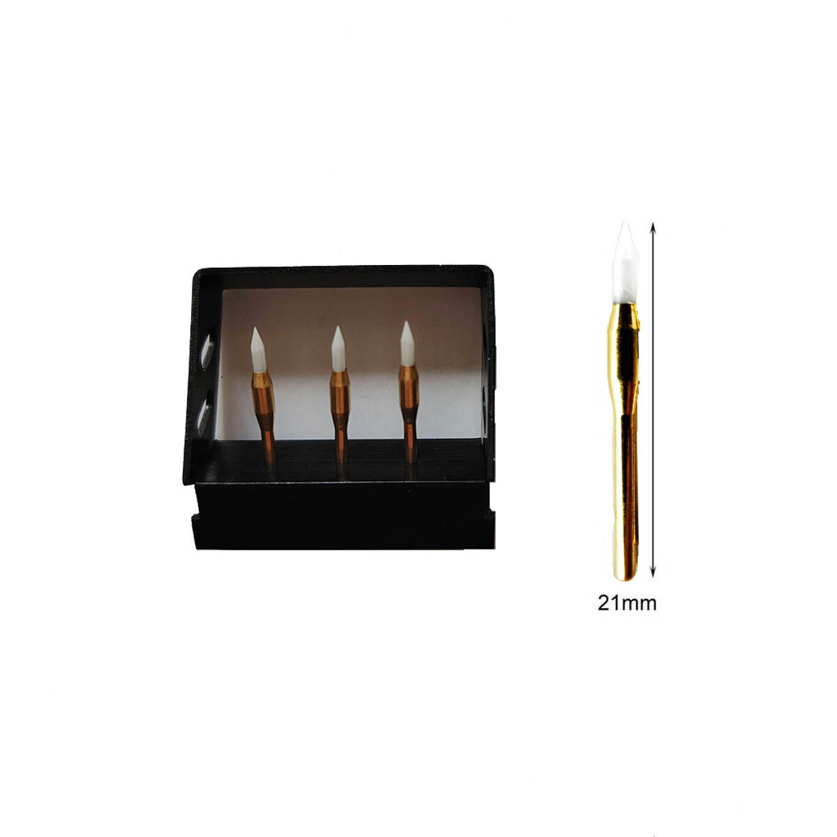3PCS Dental Gingival Trimmer Soft Tissue Bur 21mm for Precise Retraction