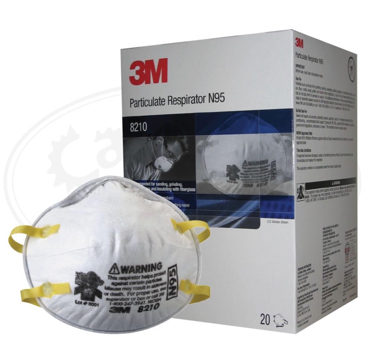 3M 8210 N95 Particulate Respirator, 1- Box of 20 Masks EXP 08/2025