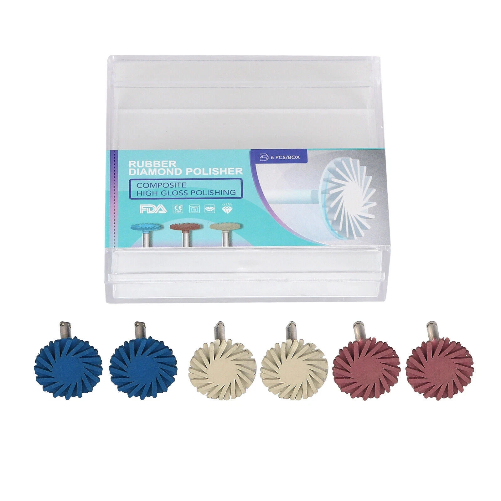 Dental Silicone Composite Grinding Polishing Diamond System RA Disc 14mm Wheel