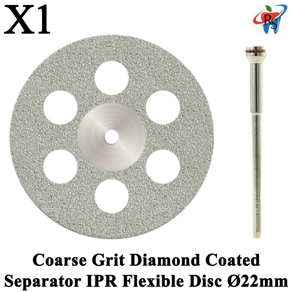 1pcs Coarse Double-Sided Diamond Coated Grit Disc For IPR Ø22mm With 6 Holes
