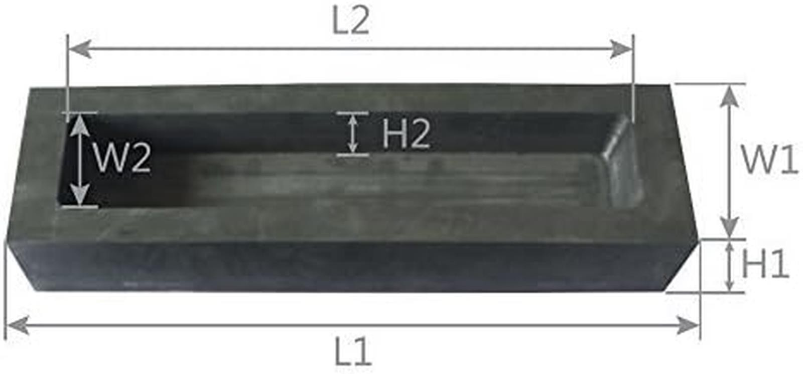 Gold Silver Graphite Ingot Mold Crucible Mould for Melting Casting Refining (1Kg
