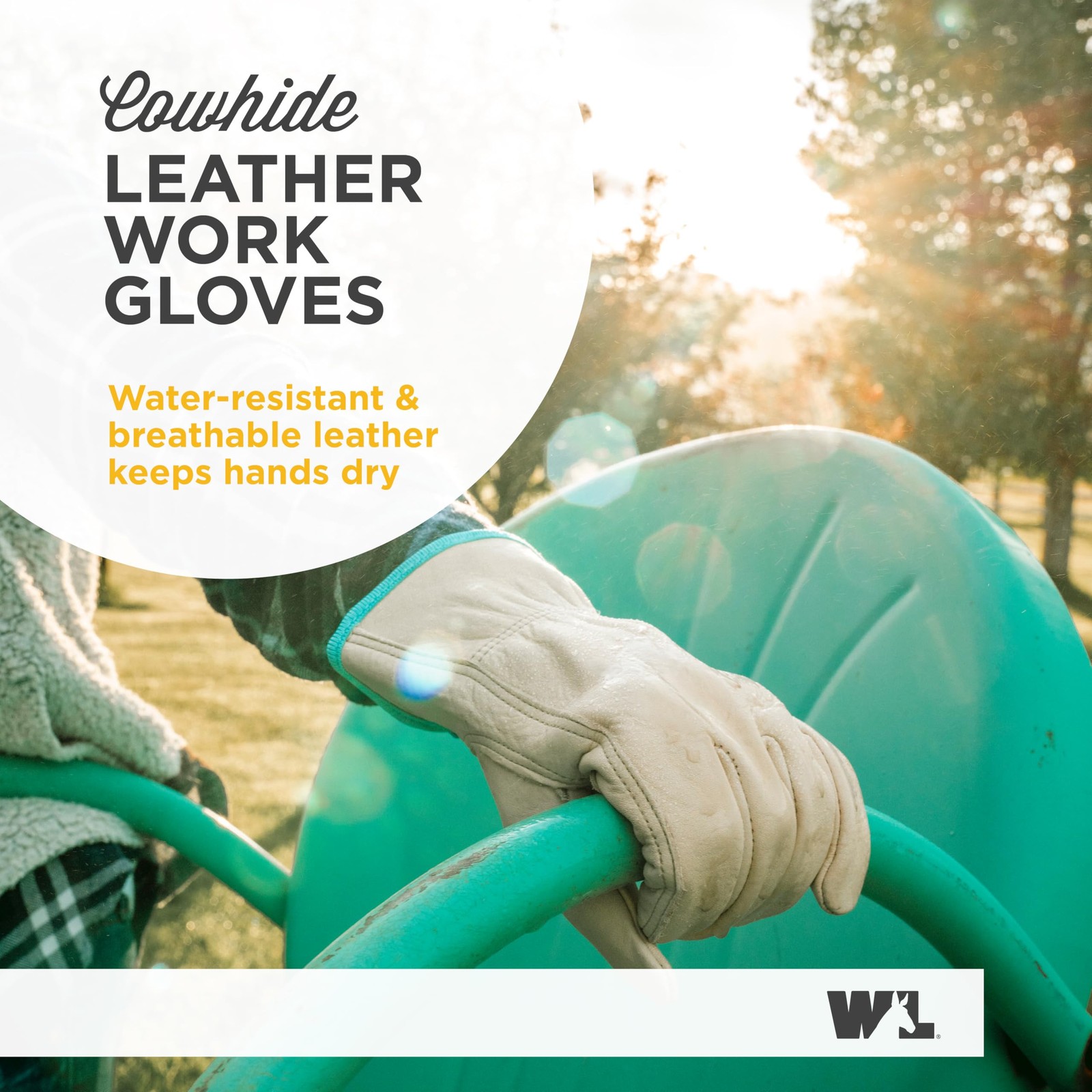 Wells Lamont Womens Water-Resistant Leather Work Gloves Puncture Resistant