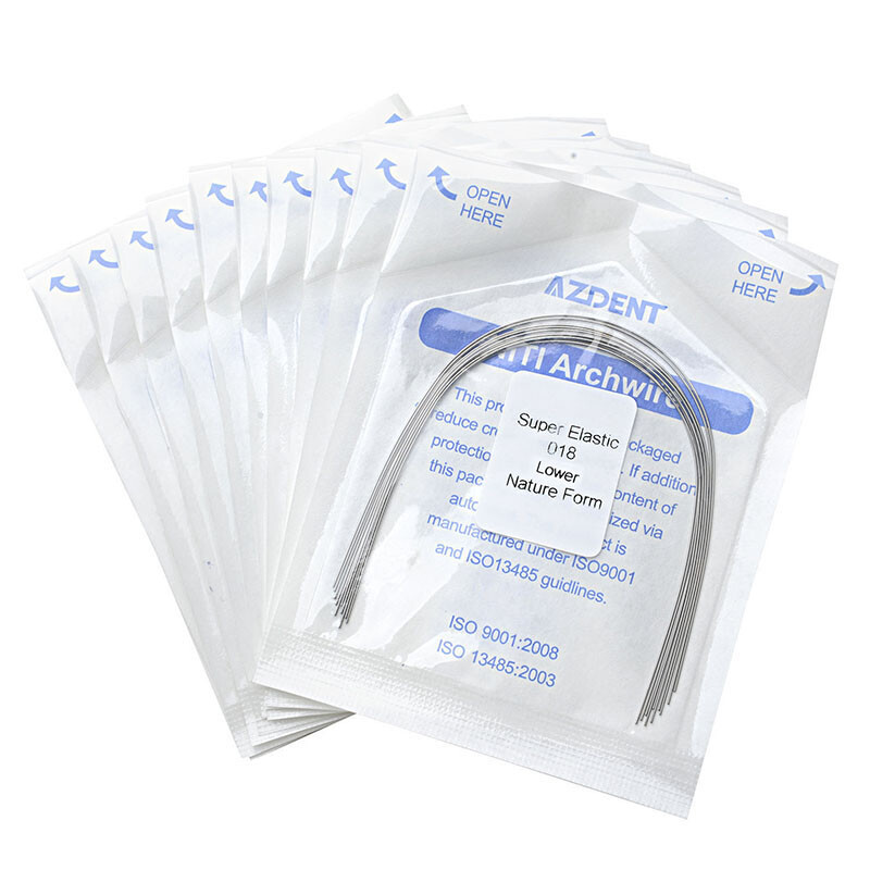 100Pc AZDENT Dental Orthodontic Arch Wire Super Elastic Niti Round Nature Form