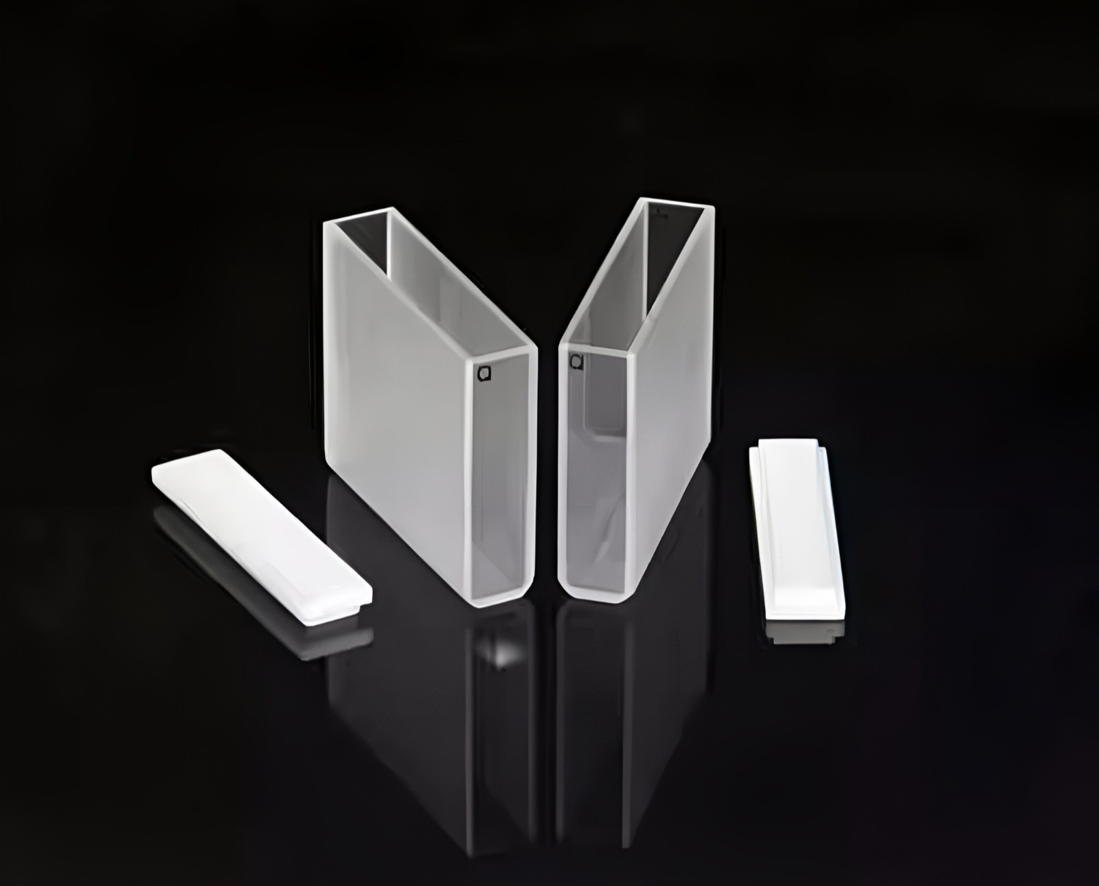 2pcs 50mm Pathlength Fused Quartz Cuvette 17.5mL