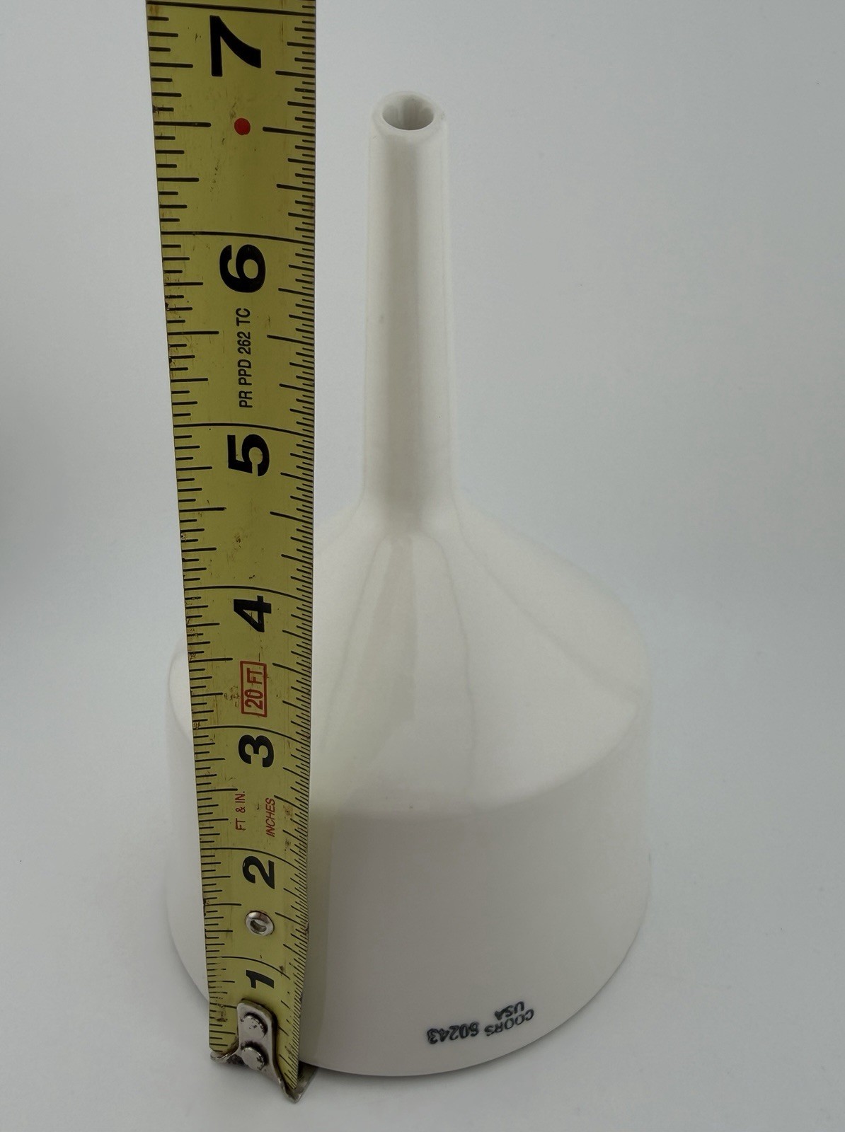 Coors Porcelain Ceramic Buchner Lab Funnel 4.25” x 6.5” 60243 Excellent