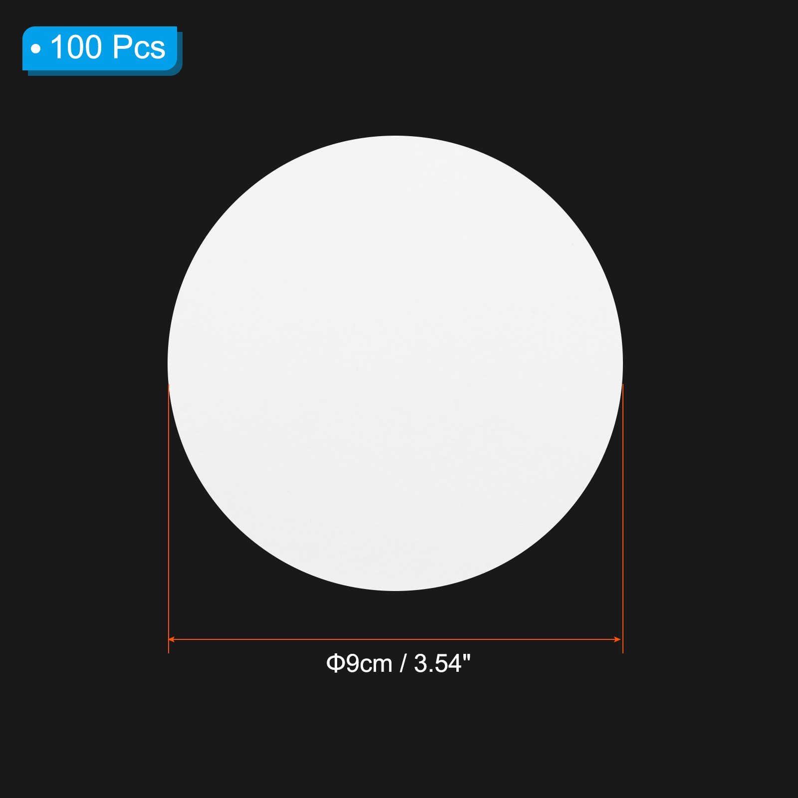 100Pcs 9cm Qualitative Filter Paper Circles, Fast Speed Round Lab Paper