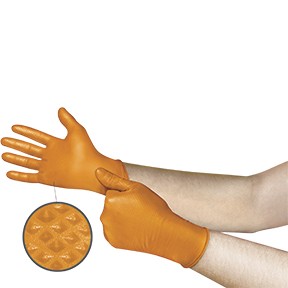 9.45″ HI Viz Orange, Nitrile, Disposable Glove, Sz L (8.5-9.0) – 3 Box