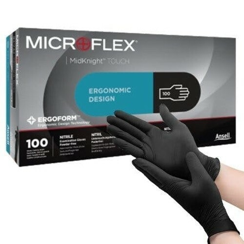 *1,000-Gloves* Microflex MidKnight Touch PF Exam Nitrile 10.5-11 XX-Large 93-732