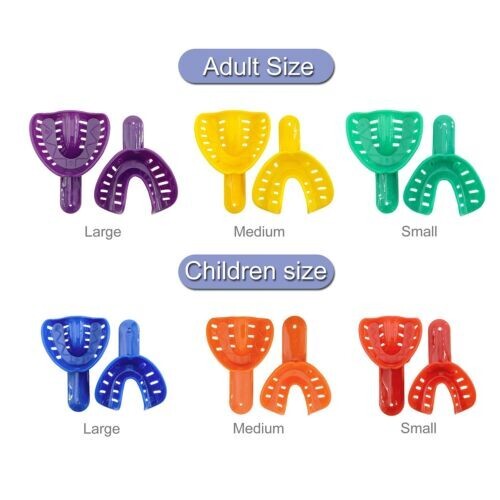 2Pcs Dental Impression Trays Perforated Plastic Disposable (CHOOSE SIZE)