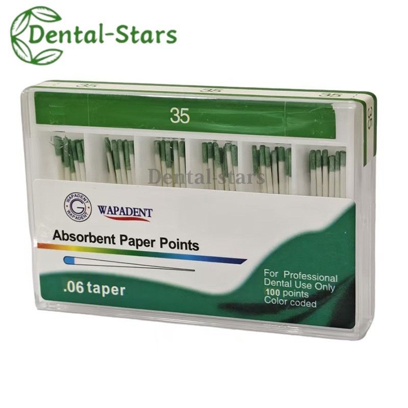 Dental Endodontic Absorbent Points Paper Points Taper 02/04/06/F Assorted #15-40