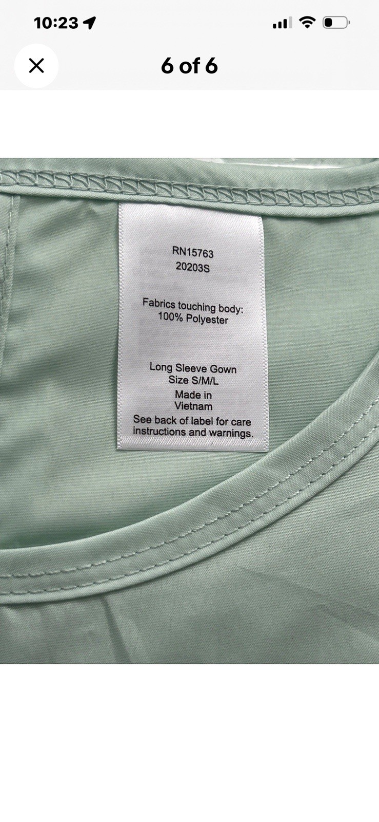 NEW Surgical Hospital Gown washable/reusable RN15763 New ONE SIZE Xl 2x 3x Mint