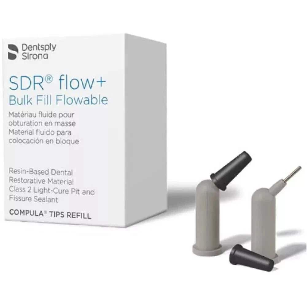 DENTSPLY SUREFIL SDR FLOW UNIVERSAL SHADE COMPULA TIPS REFILL: 15 – 0.25 GM.