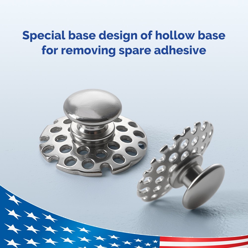 50 Piece Dental Orthodontic Bondable Perforated Hollow Lingual Buttons with Hole